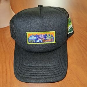 Get Outdoors ~ Bronco Wild Fund Patch Trucker Mesh Snapback Hat Cap